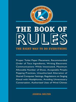 cover image of The Book of Rules